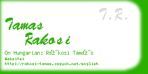 tamas rakosi business card